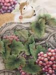 石海博日志-国画工笔画《葡萄》，供大家欣赏，喜欢的欢迎订制，可添加自己要【图3】