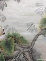 艺术家石海博日记:国画工笔画《葡萄》，供大家欣赏，喜欢的欢迎订制，可添加自己要【图3】