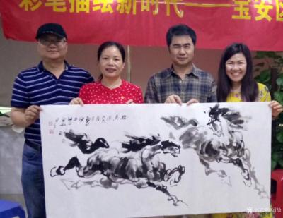 阎敏生活-4月25日，举行了宝安区美术家协会沙井分会2018年“春季书画笔会”，
一、主【图3】