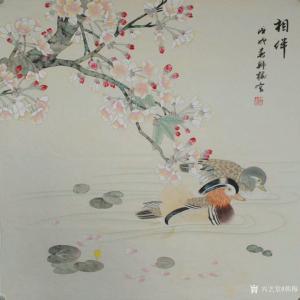 韩梅国画作品《相伴》议价