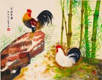 艺术家宋继兰日记:国画新作《吉祥平安》
附新诗《当夜深人静的时》
作者：宋【图0】