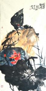 甘庆琼国画作品《海天野风》议价