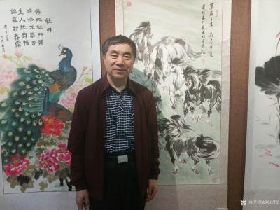 刘建国荣誉-5月1日受邀参加‘’迎五一劳动节，纪念建党97周年，改革开放40周年，专题书画展【图5】