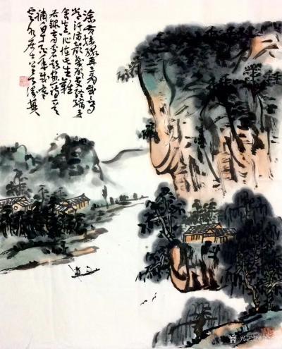 龚光万日记-回望·丁酉一一 山水画 《蜀江清晓》 《清溪垂钓》等九帧【图1】