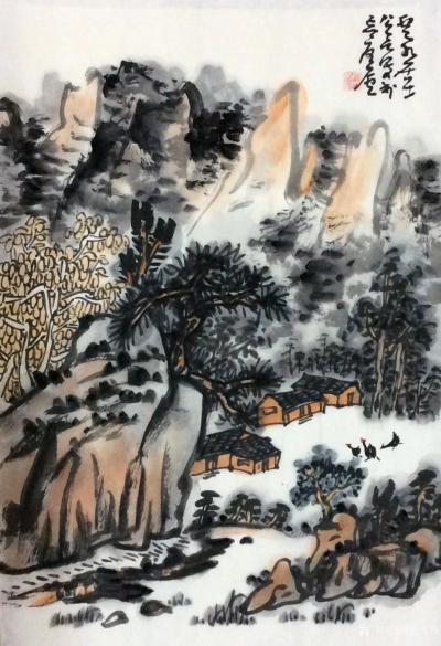 龚光万日记-回望·丁酉一一 山水画 《蜀江清晓》 《清溪垂钓》等九帧【图6】