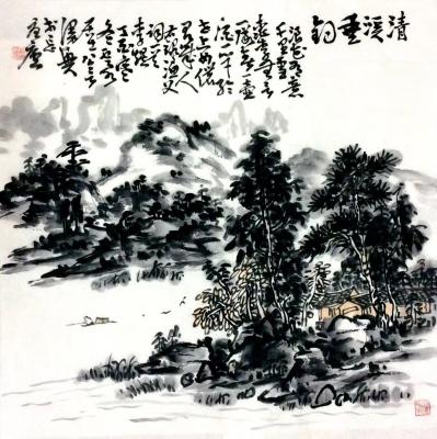 龚光万日记-回望·丁酉一一 山水画 《蜀江清晓》 《清溪垂钓》等九帧【图8】
