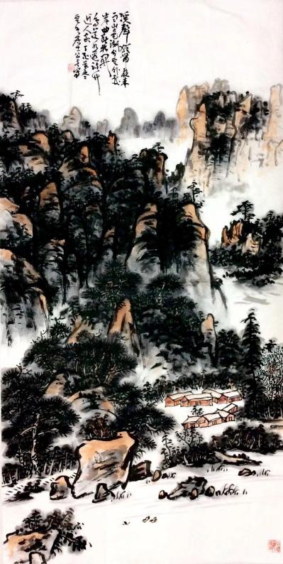 龚光万日记-回望·丁酉一一 山水画 《蜀江清晓》 《清溪垂钓》等九帧【图9】