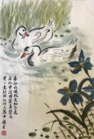 艺术家石广生日记:国画《春江水暖》
晨起一挥，得诗一首：
春江水暖既先知，【图0】