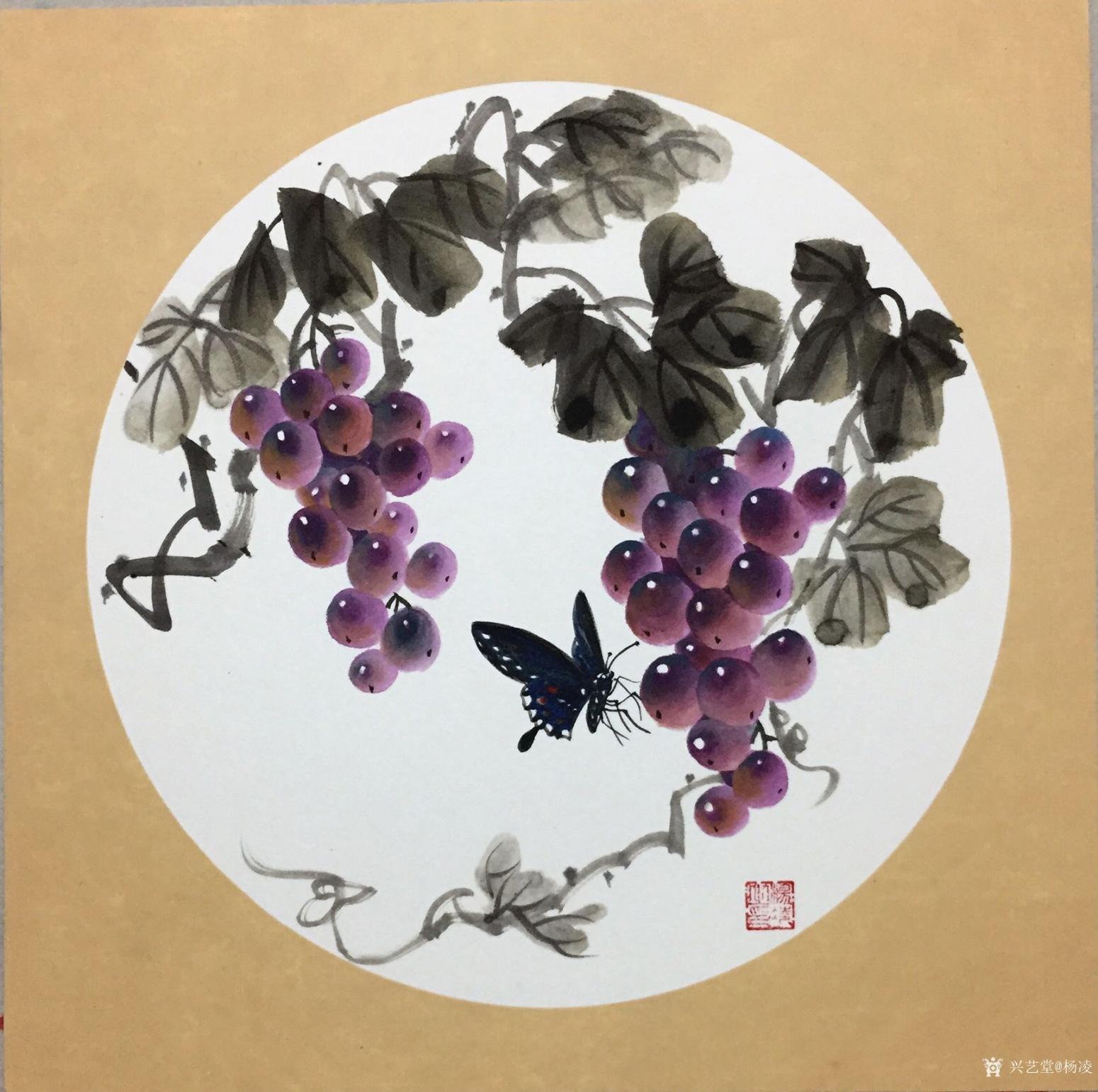 杨凌国画作品《硕果1》