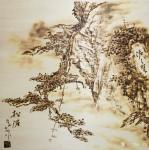 孙传海日志-原创烙画艺术作品山水画《松涛》《春回大地》《江南春》
  【图1】