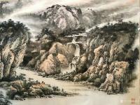 艺术家祝汉山日记:国画山水《云雾秀乾坤》雲雾秀乾坤，峰岭万壑真，不为山水动，只【图3】