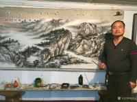 艺术家祝汉山日记:国画山水《云雾秀乾坤》雲雾秀乾坤，峰岭万壑真，不为山水动，只【图4】