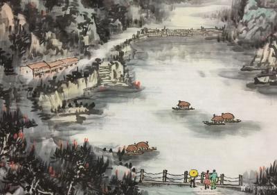 刘应雄日记-永州釆风写生作品《仙山神韵》九嶷山、三分石风光。刘应雄原创作品。【图2】