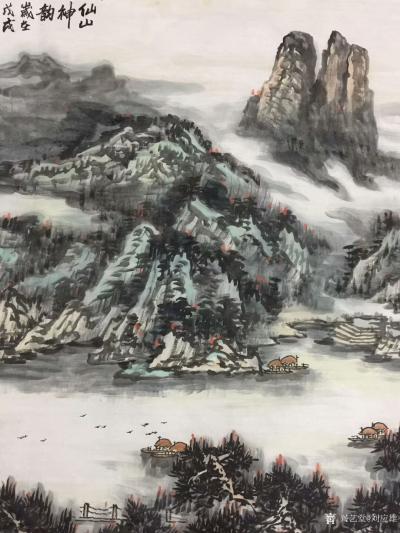 刘应雄日记-永州釆风写生作品《仙山神韵》九嶷山、三分石风光。刘应雄原创作品。【图3】