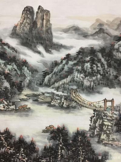 刘应雄日记-永州釆风写生作品《仙山神韵》九嶷山、三分石风光。刘应雄原创作品。【图4】