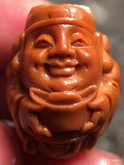 税小宁收藏-刚刚完工的八宝财神 尺寸2.1*2.4 一直是爆款 核色红润 整身雕刻 立体感超【图3】