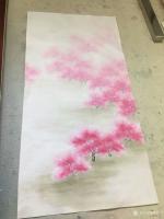 艺术家魏建军日记:新创作了国画《三生三世十里桃花香》，桃花盛开的地方，这是一副【图4】