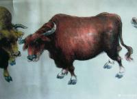 艺术家孙逢春日记:新五牛图，作于2009年鹏城龙岗，应友人之约而作随之结缘。今【图2】