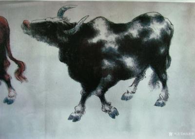 孙逢春日记-新五牛图，作于2009年鹏城龙岗，应友人之约而作随之结缘。今忆之。
孙逢春作品【图4】