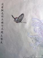 艺术家汪林日记:客户定制工笔花鸟画作品《梅兰竹菊》完成，尺寸100x35cm【图1】