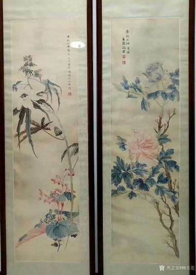 杨玉忠收藏-我收藏的民国四位女画家的没骨花卉，这套作品画于一九二九年，四位画家是孙诵昭、赵师【图1】