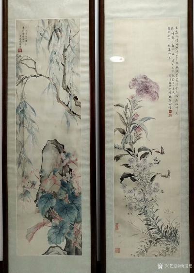 杨玉忠收藏-我收藏的民国四位女画家的没骨花卉，这套作品画于一九二九年，四位画家是孙诵昭、赵师【图2】