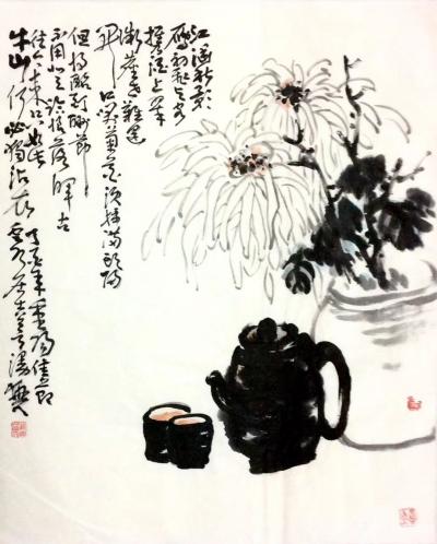 龚光万日记-回望·丁酉一一 花鸟画 《大吉图》等九帧。【图1】