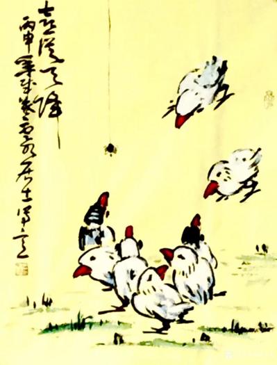 龚光万日记-回望·丁酉一一 花鸟画 《大吉图》等九帧。【图7】