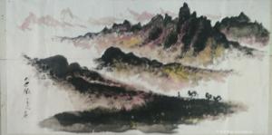 13031328216国画作品-《观雪》