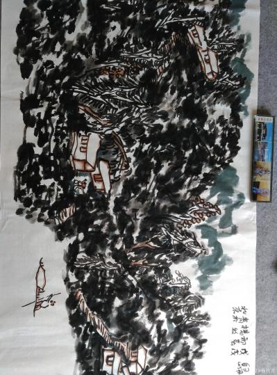 杨牧青日记-[握手]这是中国山水画的正途，需大气力，有人以文人画为论，实属不妥。然笔、墨、水【图4】