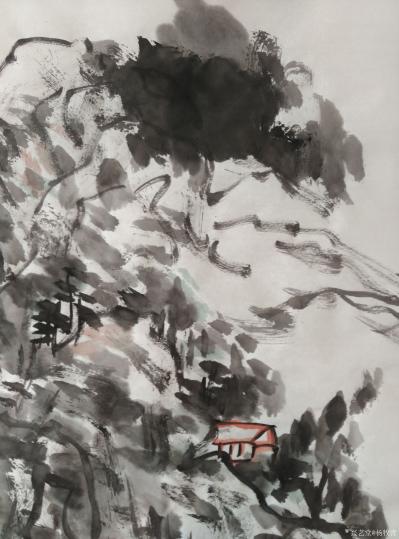 杨牧青日记-[握手]这是中国山水画的正途，需大气力，有人以文人画为论，实属不妥。然笔、墨、水【图7】