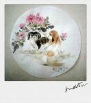 袁春宝日志-国画动物狗狗四幅《旺旺图》，小品66*66cm
袁春宝【图1】