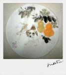 袁春宝日志-国画动物狗狗四幅《旺旺图》，小品66*66cm
袁春宝【图2】