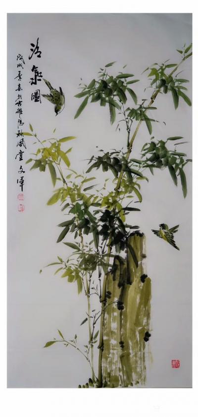 党文军日记-国画花鸟画竹系列作品《清气图》《清风高节》尺寸68*138cm
【竹】有着不一【图2】