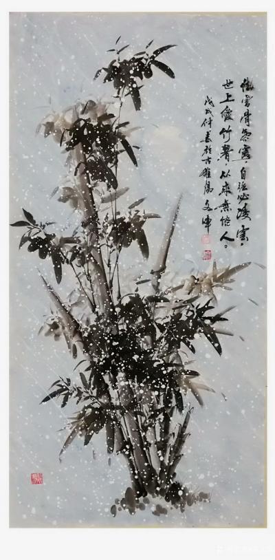 党文军日记-国画花鸟画竹系列作品《清气图》《清风高节》尺寸68*138cm
【竹】有着不一【图4】