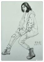 艺术家覃莽日记:有空就画画速写，覃莽的速写【图1】