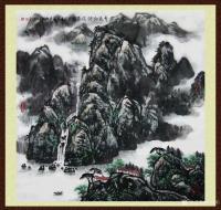 艺术家叶向阳日记:翰墨颂中华:国画山水画《家住青山绿水畔》《奇峰耸翠春云飘》《【图0】