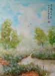陈刚日志-国画山水画戊戌年新作《春风花草香》《湖光山色净无尘》《野渡无【图1】