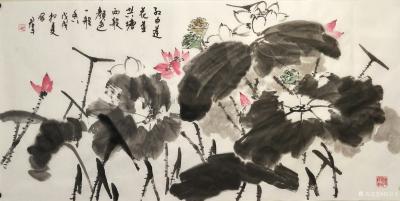 田君才日记-一组国画大写意荷花,【图8】