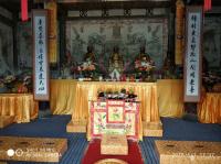 艺术家高亚仑收藏:为福建云顶寺书写的正殿对联“钟撞更阑响彻人间醒众梦，香焚昼静【图0】