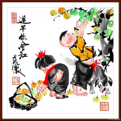 潘宁秋日记-童趣系列（一）
四尺八开34.5cmX34.5cm【图4】