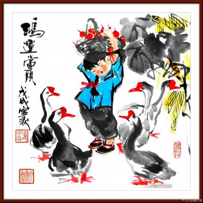 潘宁秋日记-童趣系列（一）
四尺八开34.5cmX34.5cm【图5】