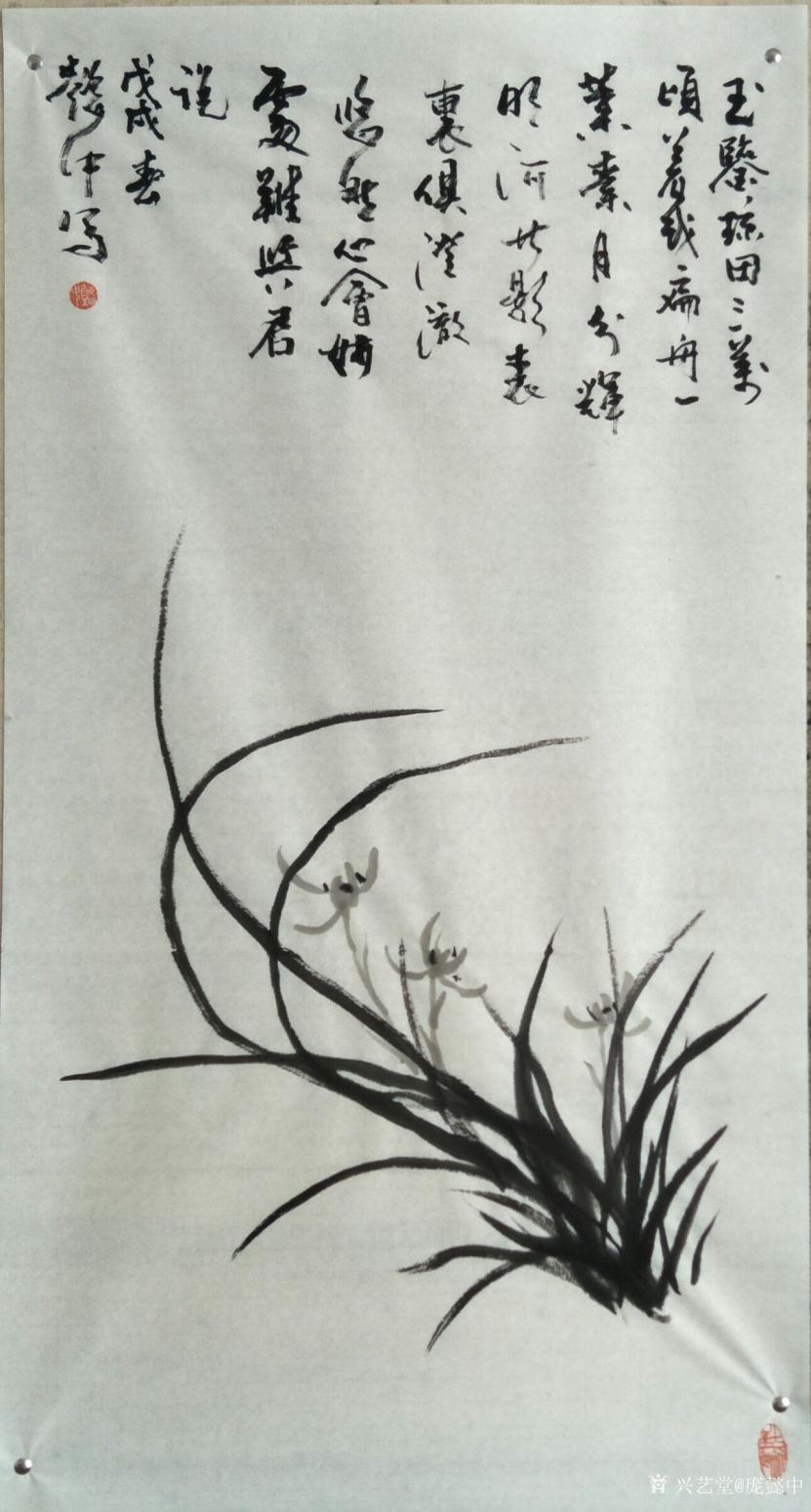 庞懿中国画作品《兰花》