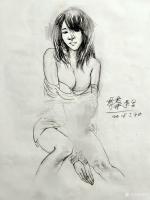 艺术家覃莽日记:我的速写作品欣赏:
本人注重主次、虚实、浓淡、疏密等变化，【图1】