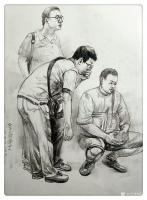 艺术家覃莽日记:我的速写作品欣赏:
本人注重主次、虚实、浓淡、疏密等变化，【图2】