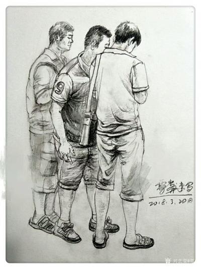 覃莽日记-我的速写作品欣赏:
本人注重主次、虚实、浓淡、疏密等变化，力求画得轻松、随意、【图4】