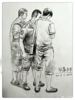 艺术家覃莽日记:我的速写作品欣赏:
本人注重主次、虚实、浓淡、疏密等变化，【图3】