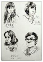 艺术家覃莽日记:我的速写作品欣赏:
本人注重主次、虚实、浓淡、疏密等变化，【图5】