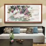 徐建清日志-国画花鸟画戊戌徐建清作品《紫气东来》，尺寸79x180cm，【图4】