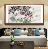 艺术家徐建清日记:国画花鸟画戊戌徐建清作品《紫气东来》，尺寸79x180cm，【图3】